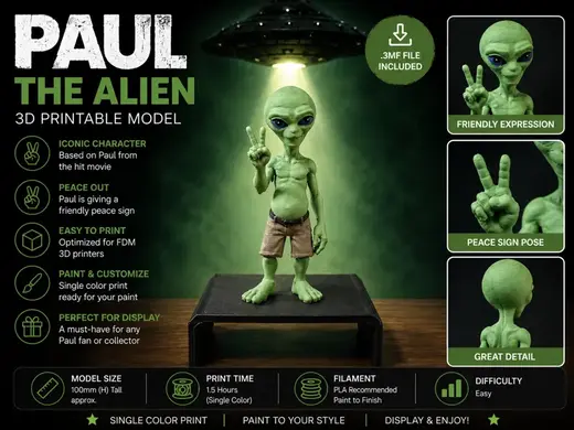 Paul Inspired Alien Peace Sign