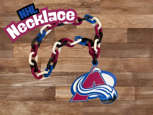 NHL Teams Chain Necklace - Colorado Avalanche