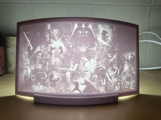 STAR WARS LITHOPHANE ARC PHOTO LAMP