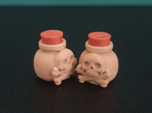 Skull Potion Bottle Miniature Prop