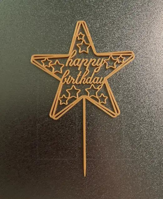star happy birthday cake topper