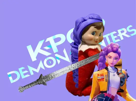 Rumi Wig for Elf on the shelf kpop demon hunters