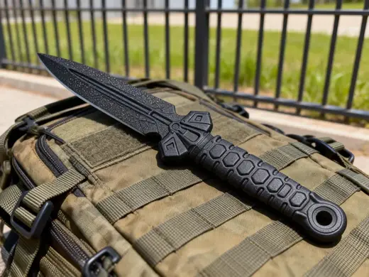 Tortoise-Shell-Textured Perforated Tactical Blade
