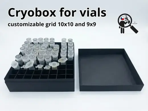 Cryobox for 2 ml, 1.5 ml cryotubes/vials
