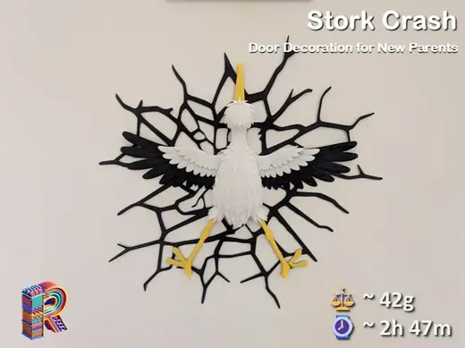 Stork Crash - Door Decoration for New Parents