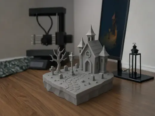 Diorama cimitero fantasy