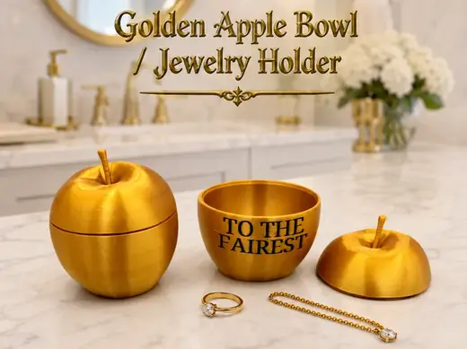 Golden Apple Bowl - Jewelry Holder