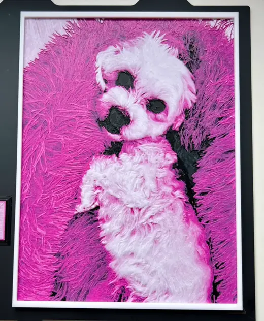 HueForge Maltese dog