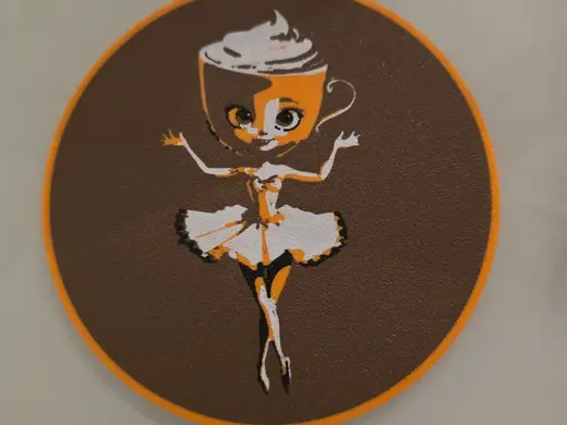 Sottobicchiere Brainrot Ballerina Cappuccina Arte