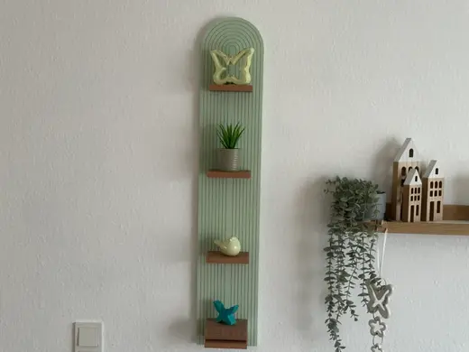 Boho Wandregal Art Deco groß Regenbogen