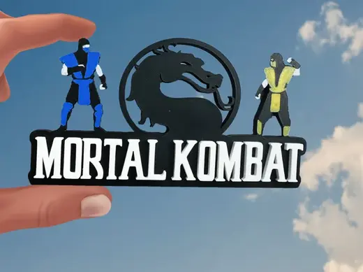 Mortal kombat Logo Schild Fanart