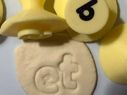 Set of 3D printable clay stamps