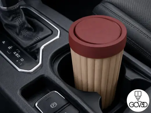The Pleated Pod V1 (cupholder trash can)