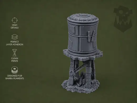 Ork Scrap Water Tower – Tabletop Terrain