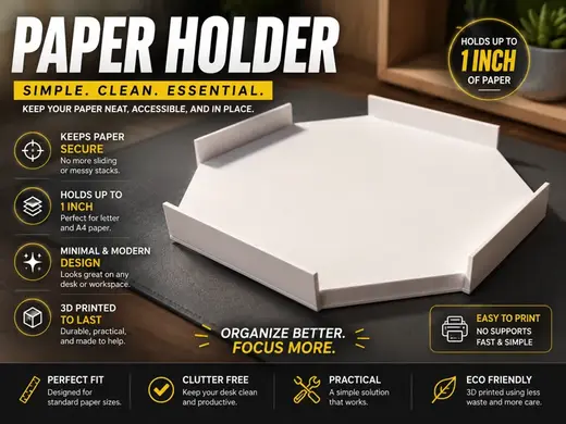 Letter Size Paper Holder (8.5" x 11")
