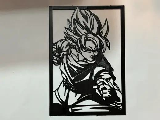 Goku Dragon Ball silhouette (wall art)
