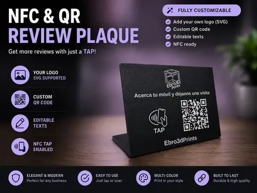 NFC+QR code Display - Add your logo in SVG format