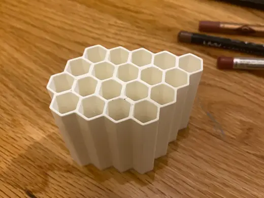 honeycomb pencil holder