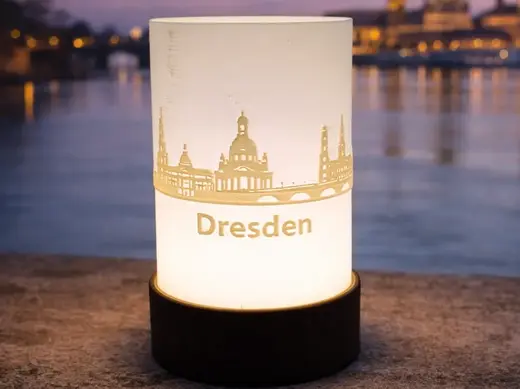 Dresden Skyline Leuchtzylinder voller Magie