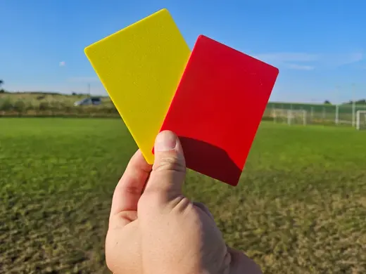 Yellow and red card- Official from FIFA