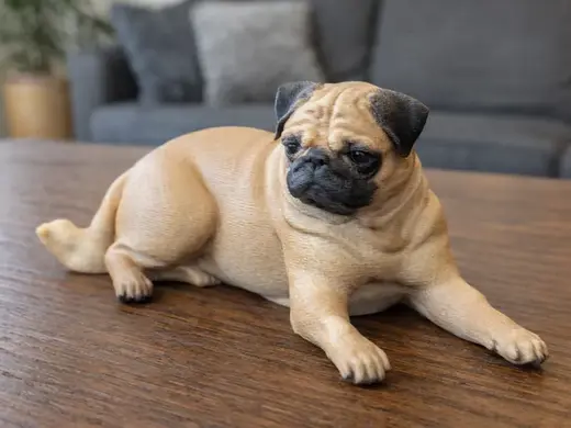 Lying Pug - liegender Mops
