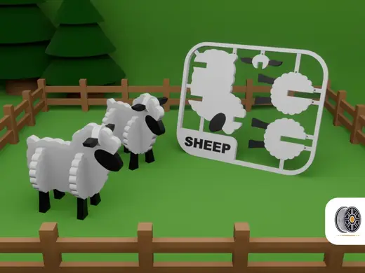 Cute Sheep Kit Card | AMS Ready