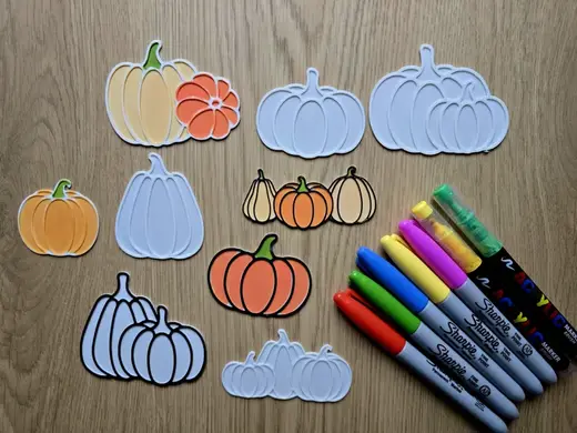 Pumpkins DIY Coloring NO AMS