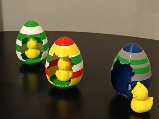 Easter egg with chick inside