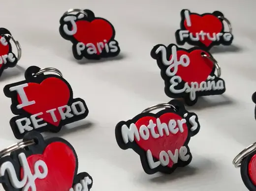 Llavero Valentín corazón con nombre personalizado