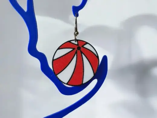 Multicolor Beach Ball Earrings