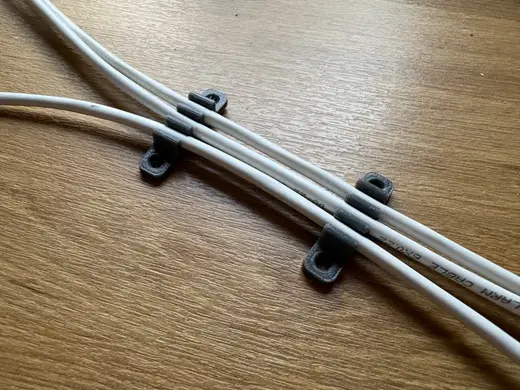 Cat5e UTP/Ethernet cable clip with screw holes