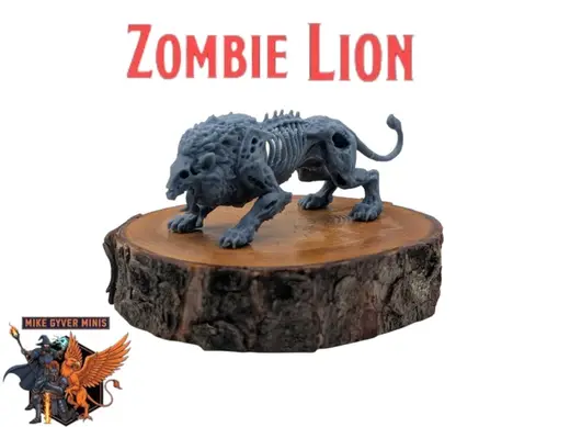 Zombie Lion - MGM Print-Ready Mini
