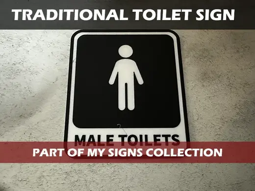 Traditional Male Toilets Sign