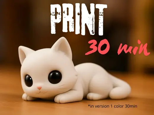 Little Cute Cat - print 30min - No AMS Multiparts