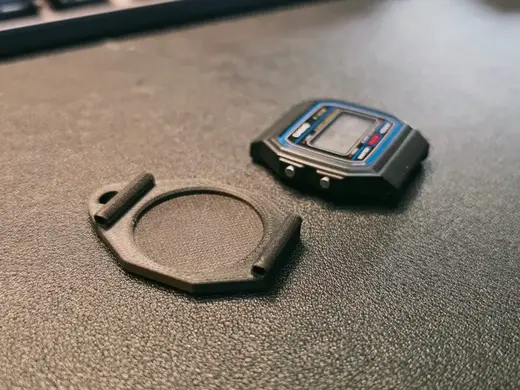 CASIO F-91W KEYCHAIN POCKETWATCH CHARM ATTACHMENT