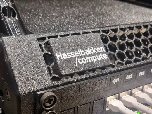 Custom sign plate for Lab Rax top vent piece