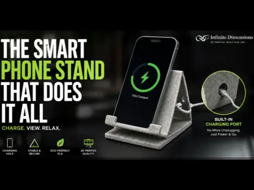 Modern Phone Stand | Cable Management Included