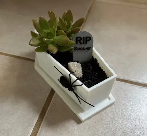 Halloween Coffin Planter