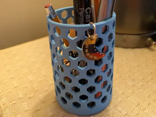 Pencil/Pen Cup with Hex Mesh