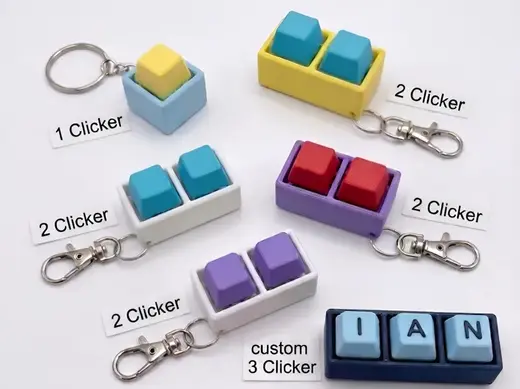 Keyboard Clicker Fidgets With custom/reg keycaps