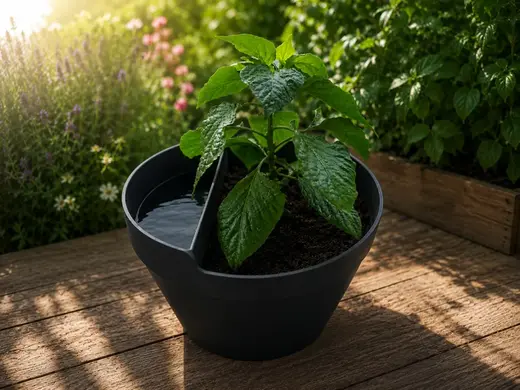 Self-Watering Planter with Water Reservoir