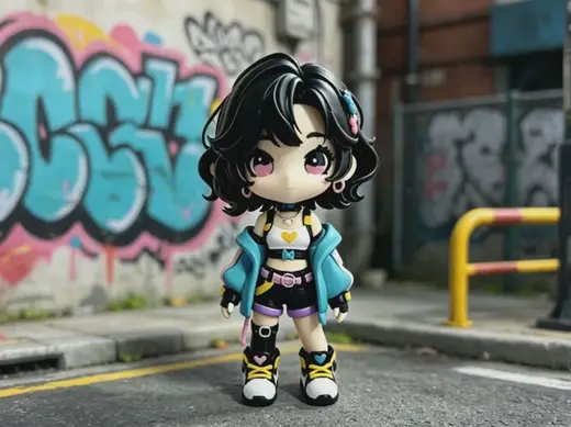 原创Q版角色-墨彩 多色半分件打印
