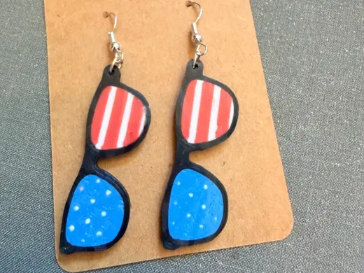 American Flag Sunglasses Earrings