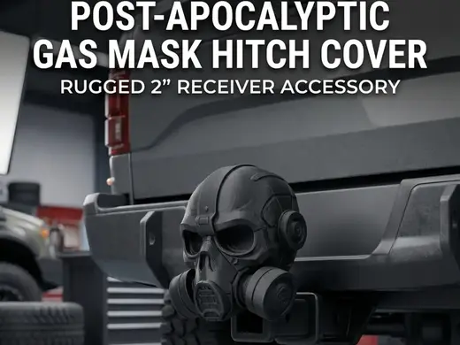 Post-Apocalyptic Gas Mask Hitch Cover - Rugged 2"