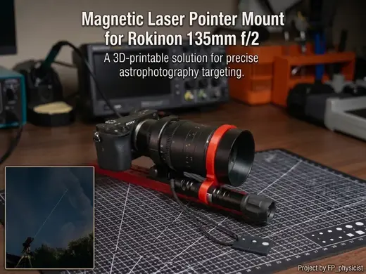 Magnetic Laser Pointer for Rokinon / Samyang 135/2