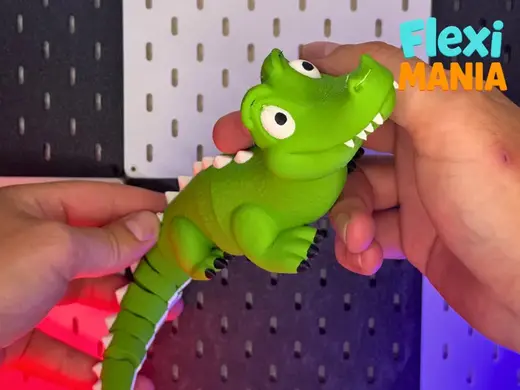 Flexi Crocodile Articulated Print-in-Place