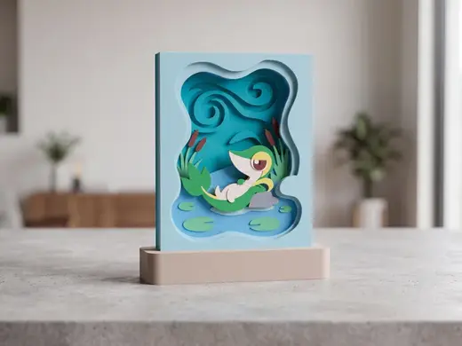 Shadow Box Pokemon #0495 - Snivy v1.0