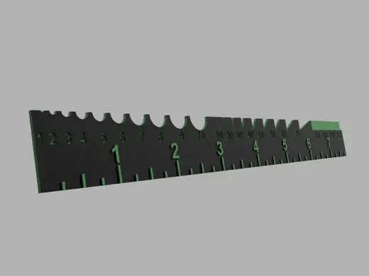 3D Maker's Ruler - 7 Inches - 20 minute print!