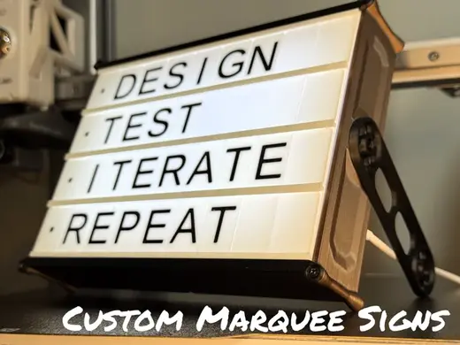 Marquee Display - Customizable & Backlit