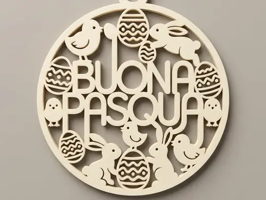 Buona Pasqua - Addobbo da appendere - italiano